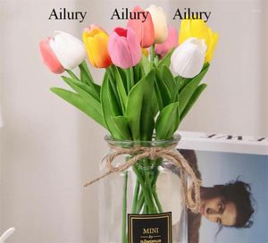 Decoratieve bloemen Mini PU Tulp Simulatie Touch Flower Home Decoratie Bruiloft Pography Props Kunstmatig