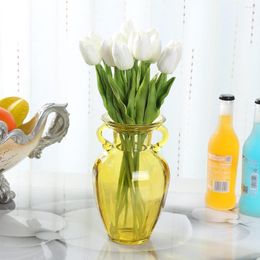 Decoratieve bloemen Mini Tulip Handveen Simulatie Bloem Home Decoratie kunstmatige boeket nep verkoop snel stijl