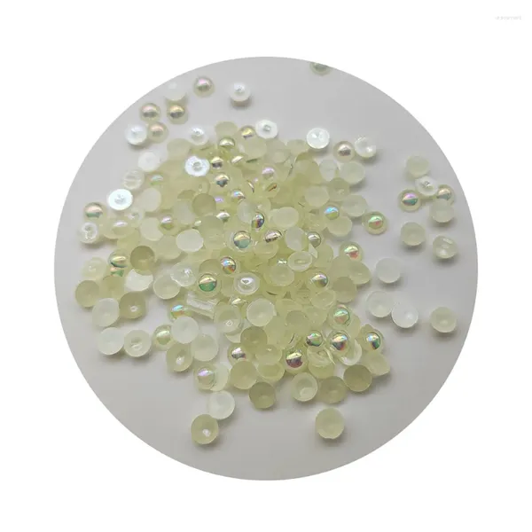 Fleurs décoratives mélange clair demi-rond cristal AB bonbons bol à poisson perles acryliques gemme en plastique plat pour la fabrication de bijoux de mariage vêtements bricolage