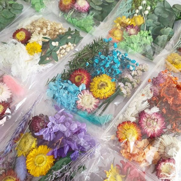 Mezcla de flores decorativas, decoraciones florales secas naturales reales Diy para velas de resina epoxi de Gel UV, tarjetas, jabones, diseño artístico, fabricación en seco