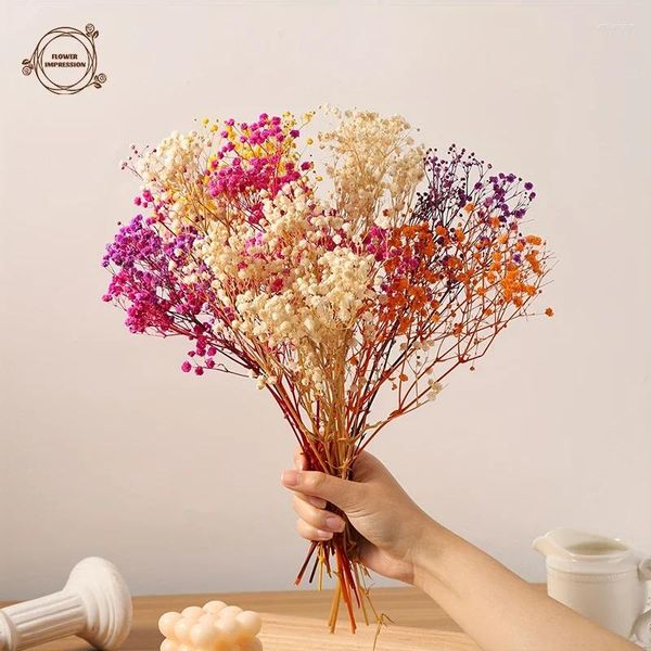 Flores decorativas de color mixto Babys secos Breator Flower Gypsophila Boda Decoración de bouquets de novia Regalos de vacaciones Paniculata Mesa