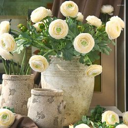Fleurs décoratives modernes, fraîches et simples, en soie, faites à la main, simulation de deux Lilian, décoration florale de Table de salon, intérieur