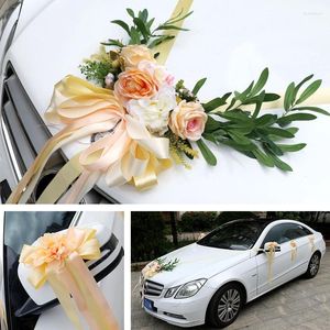Decoratieve bloemen Moon Bay Type Wedding Car Silk Flower Decoration Kit Home Wall False Artificial