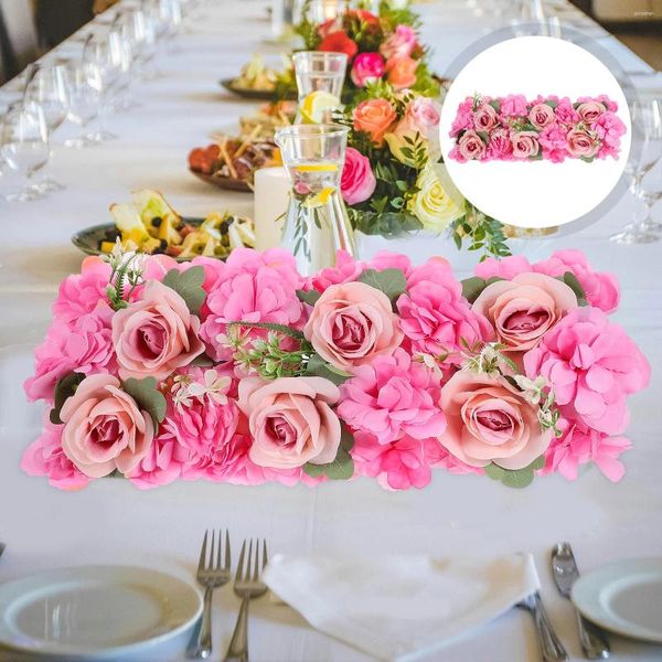 Fleurs décoratives Mori Department Artificiel Rose Flower Mur Mur Simulation en plastique Simulation pour table maîtresse de table