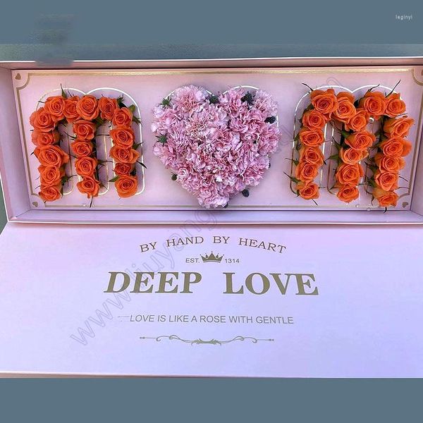 Flores decorativas Día de la Madre Caja de regalo Diy Cumpleaños Romántico Sorpresa Suministros Embalaje Jabón de la madre Flor Feliz Dulce Taza Rosa 2023