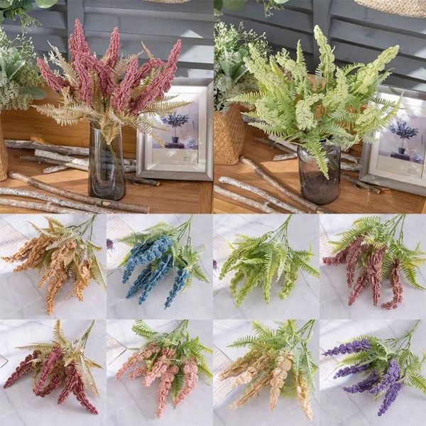 Flores decorativas Multicolor Artificial DIY Adornos de escritorio Simulación Crisantemo Po Props Suministros para fiestas Realista Douglas Spiraea