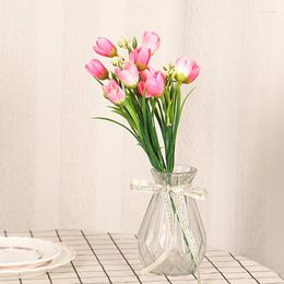 Fleurs décoratives Tulipes multicolores Artificielle Real Touch PU Tulipe Pour Pâques Printemps Fête Bouquet De Mariage Pièce Maîtresse Arrangement Floral
