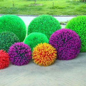 Decoratieve bloemen Meerdere stijlen gesimuleerde grasbal kunstmatige plant topiary boom bruiloft feest buiten decor plastic