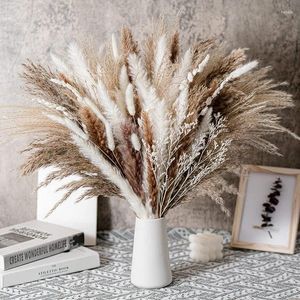 Fleurs décoratives naturelles séchées Pampas herbe Bouquet Boho décor à la maison Phragmites pour la décoration de Planta de mariage