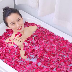 Decoratieve bloemen Natuurlijke gedroogde rozenblaadbad Spa Gezichtsproducten Wedding Feestelijke benodigdheden Blaadjes 50 g bulk