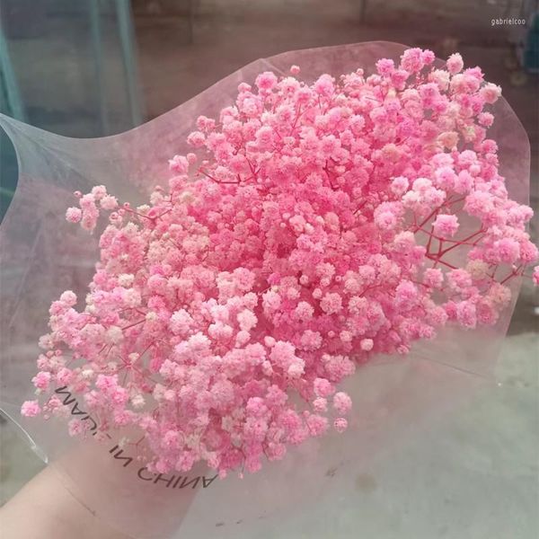 Fleurs décoratives naturel frais gypsophile fleur séchée vraies plantes mariage décor à la maison Bouquets cadeau 70g/lot haute qualité Flore