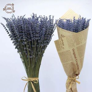 Decoratieve bloemen natuurlijke lavendel gedroogd boeket Boheemse decoratie thuis bruiloft decor feestartikelen Pography rekwisieten kunstbloem