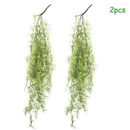 Fleurs décoratives à la recherche naturelle Fausse de vigne 2pcs plante suspendue artificielle guirlande extérieure ivy améliorez tout espace avec de la verdure vibrante