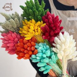 Fleurs décoratives phalaris de bijoux de couleur séchée herbacée décor de mariage country décoration de mariage artificielle accessoires