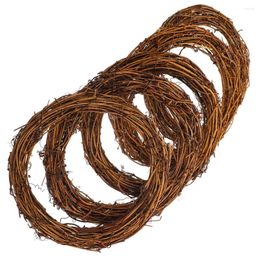 Fleurs décoratives Natural Rattan Ring Cercle Cercle Twig Garland Garland Floral DIY Party