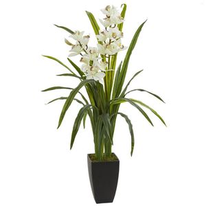 Decoratieve bloemen bijna natuurlijke plastic kunstmatige plant wit 39 