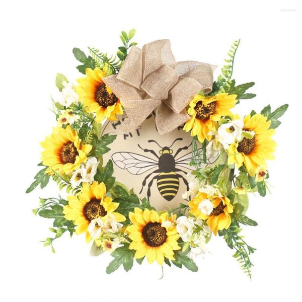 Fleurs décoratives ne se fanent jamais fleur de simulation créer une atmosphère de fête porte d'entrée suspendu abeille pendentif guirlande d'abeille décor de fête