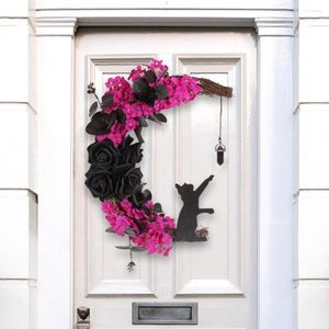 Fleurs décoratives belle Statue animale 3 Styles guirlande suspendue augmenter l'atmosphère décoration murale de porte d'entrée