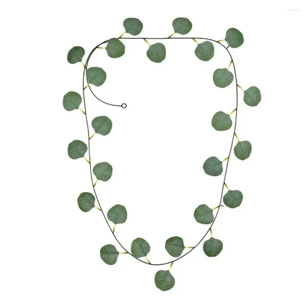 Fleurs décoratives sans élagage feuillage artificiel 10 pièces fausse eucalyptus Garland ensemble pour les décors de mariage