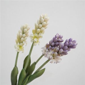 Decoratieve bloemen Nodic Artificial Hyacinth Violet Flower Branch Fleurs Artificielle Home Wedding Decoratie Fake