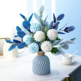 Flores decorativas ramo nórdico mesa de comedor simulación floricultura decoración flor estilo Mori sala de estar