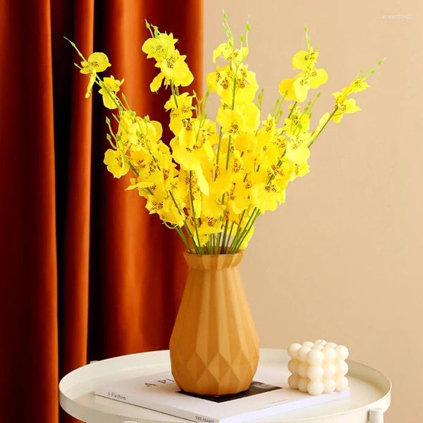 Fleurs décoratives nordique, décoration d'orchidée dansante, décoration de mariage, table d'intérieur, fleur artificielle, plante verte, cadeaux
