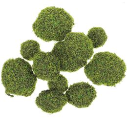 Decoratieve bloemen kantoor decor vals mos stenen micro landschap nep mal faux mossy groene bonsai stenen