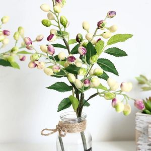 Fleurs décoratives Olive Fruit Fausse Fleur Branche artificielle Bouquet Greerie Plant bricolage pour la fête à la maison Décorations de jardin de mariage