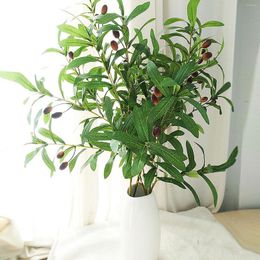 Fleurs décoratives feuille d'olivier plante artificielle baies fleur artificielle salon décoration plastique Simulation