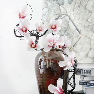 Fleurs décoratives orchidée artificielle Magnolia soie vigne guirlande Flores mur fleur décoration de mariage décor à la maison