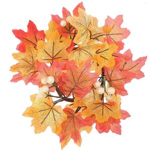 Decoratieve bloemen ornament esdoorn krans Halloween Decorations Harvest Festival PE (plastic deurhangende ringen