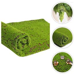 Fleurs décoratives extérieures simulées vertes micro-scène plantas artificiales décorativas para miniature poupée house haster coton mousse gazon