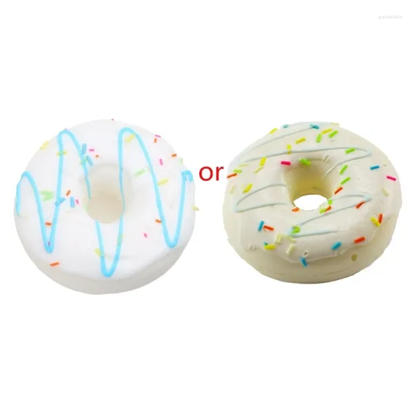 Flores decorativas P82D Donutas artificiales Simulación PU Donut Bread Pogografía Props para alivio del estrés Falcia Falta Falta