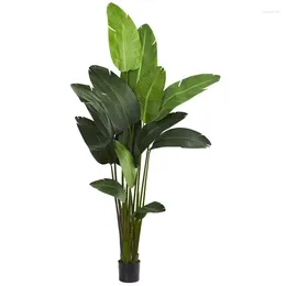 Fiori decorativi Palma Albero artificiale Cerchio verde Ghirlanda Tavolo Mini Ghirlanda Aros Para Centro De Mesa Leis Hawaii Collana hawaiana