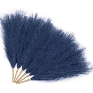 Decoratieve Bloemen Pampas Gras Blauw 17 Inch Kunstmatige Decor Navy Home Faux Teal Veer Decoraties Bruiloft