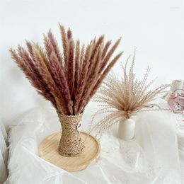 Decoratieve bloemen pampas gras natuurlijke bulrush groothandel bruiloft tall herfst huis decor mariage gedroogd kunstmatig