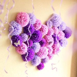 Fleurs décoratives fête papier de soie fleur pompons rose blanc boule suspendue pour anniversaire bébé douche Bachelorette fournisseur