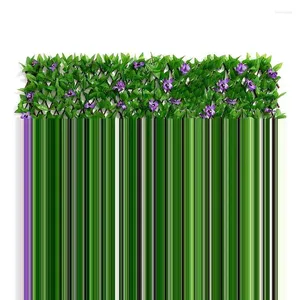Clôture de Patio à fleurs décoratives, panneau de clôture pour balcon, feuilles artificielles, décoration de pelouse de jardin