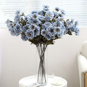 Fleurs décoratives pivoine soie tissu Simulation fleur mariage décoration bricolage guirlande cadeau maison artisanat plante artificielle