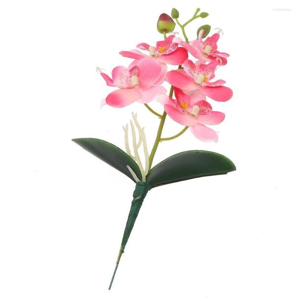 Flores decorativas Phalaenopsis Mesa de flores artificiales Bodas Sin maceta Planta falsa Esgrima Festivales Tributos florales Jardines