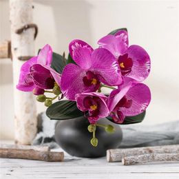 Decoratieve bloemen Phalaenopsis Orchidee Combinatie Korte tak Gesimuleerde bloem Woondecoratie Handheld Rose Goudvis Gras Kunstmatig