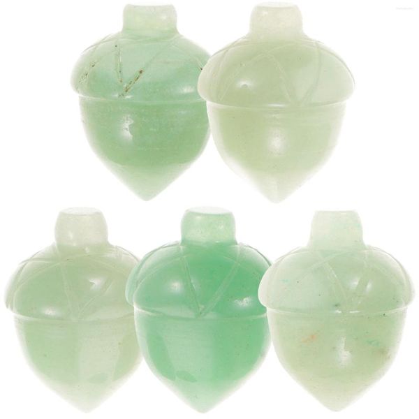 Flores decorativas Cono de pino Piñas de jade Decoración Adorno Escritorio Mini manualidades Florero de relleno Decoración artesanal de cristal Piña pequeña natural