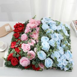 Decoratieve bloemen Roze en paarse achtergrond rijpartijenartikelen buiten kunstmatige muren bloempanelen vloer nep planten decor ontwerper