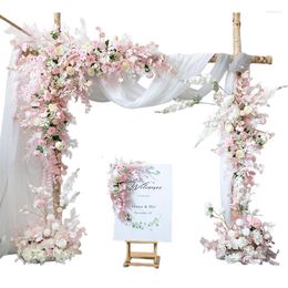 Fleurs décoratives rose rose paume cerise fleur artificielle de fleur de fleur de mariage arc de mariage décoration décoration suspendue des accessoires de fête d'anniversaire