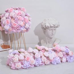 Fleurs décoratives Rose Rose hirondelle herbe canapé bord de Table paires de fleurs fond de mariage arc décoration Arrangement fenêtre affichage