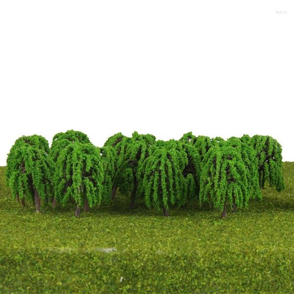 Fleurs décoratives plante modèle arbre verdure cuisine paysage aménagement plastique résine Train chemin de fer saule 25 pièces décoration 3D maison