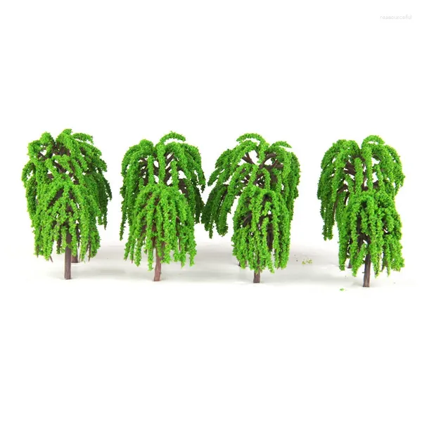 Fleurs décoratives modélisation de plante Toy Toy Greenery Cuisine Paysage Layage Plastic Resin Train Railway 3D Affichage Green Concaru