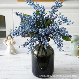 Fleurs décoratives plante artificielle bleueberbe fausse plantes baies maison jardin de mariage décoration flres diy fournitures de couronne de Noël