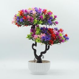 Fleurs décoratives Pantai Bosi Boom Pot Nep Bloemen Ingemaakte Ornementen Voor Home TUIN KAMER TAFEL Decoratie El Decor Plantas
