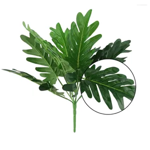 Decoratieve Bloemen Plastic 9 Hoofd Lente Taro Bladeren Kunstmatige Nep Gebladerte Groen Gras Plant Blad Home Office Party Garden Decor Planten